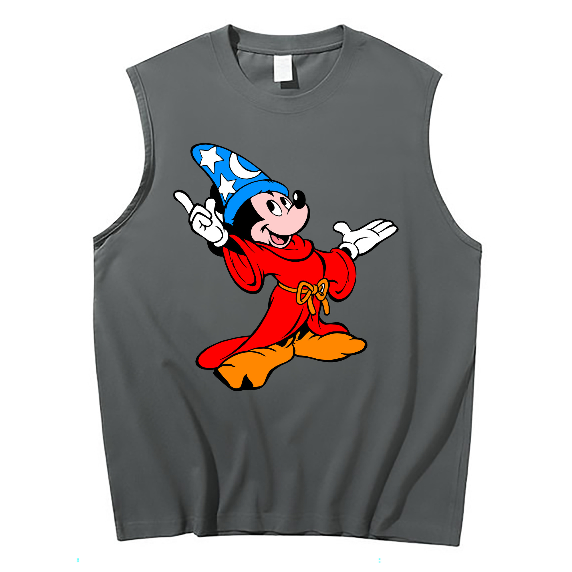 ミッキーマウス Mickey Mouse コットン100％タンクトップ（フロントプリント）